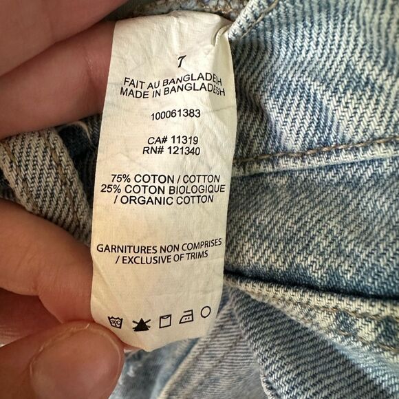 Garage Denim Vintage Straight Distressed High Waist Jeans Size 7 / 28 - Picture 3 of 4